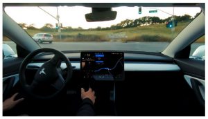 테슬라 FSD 주행 모습