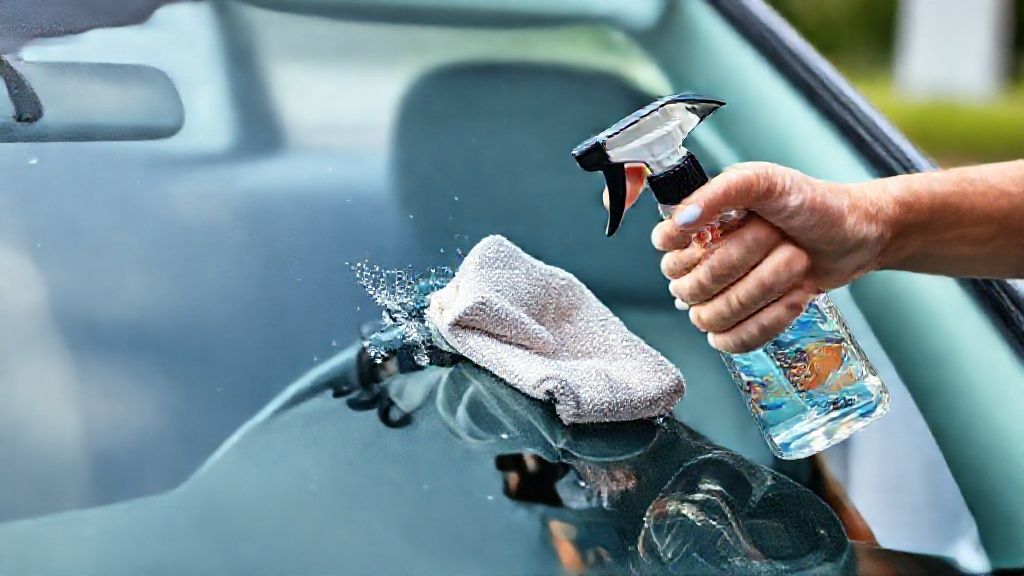 자동차 유막 제거 모습